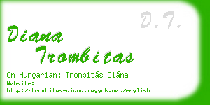 diana trombitas business card